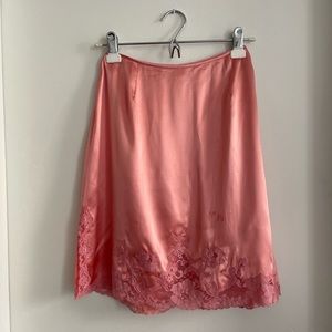 Vintage pink lace Victoria’s Secret slip skirt with original tag